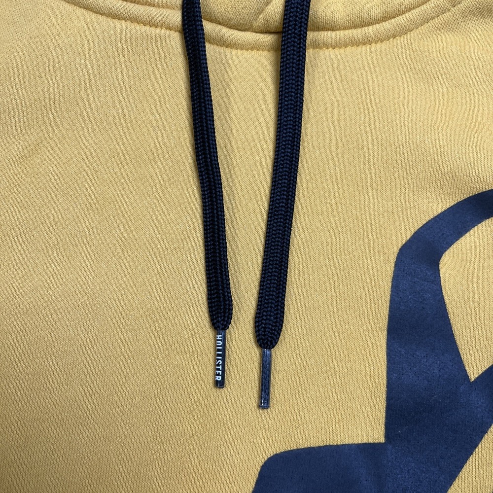 Hollister Womens Long Sleeve Hoodie Pullover Fleece Jacket Yellow XS - Picture 4 of 14